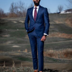Orlando Blue Windowpane Suit