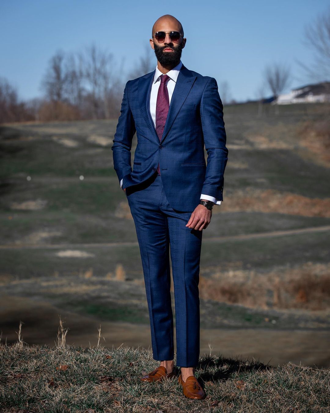 Orlando Blue Windowpane Suit
