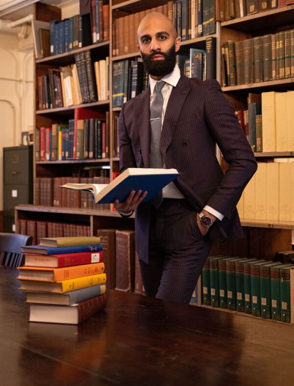 Kingsley Bordeaux Pinstripe Suit - Image 2