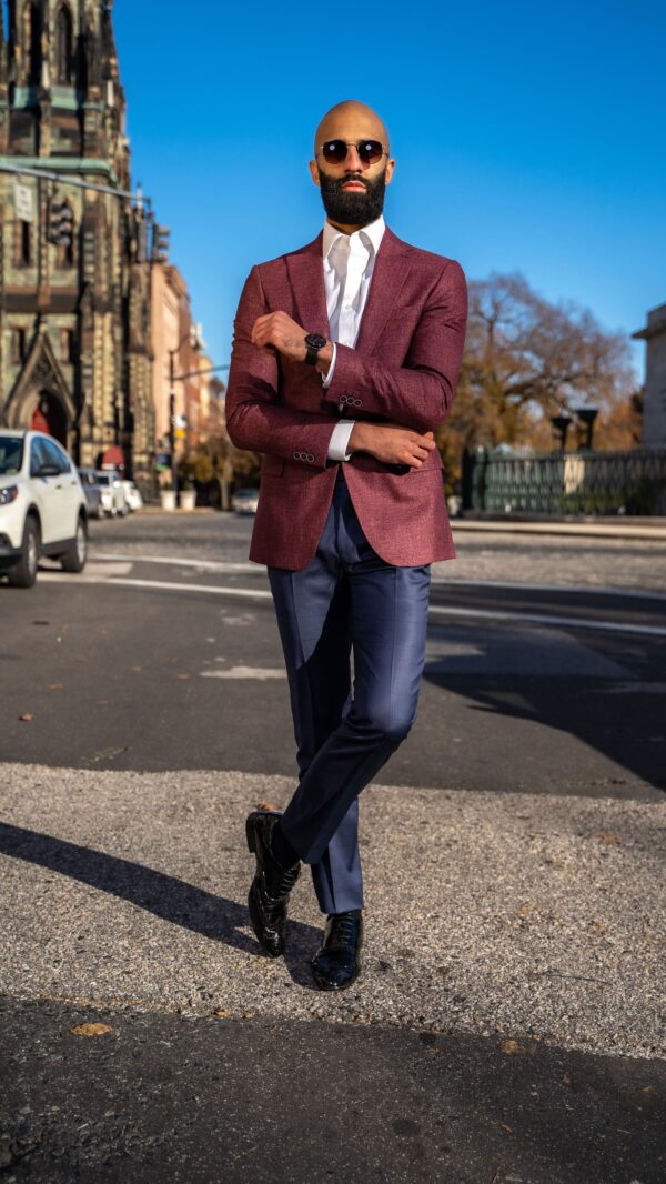 Gianni Bordeaux Blazer - Image 3