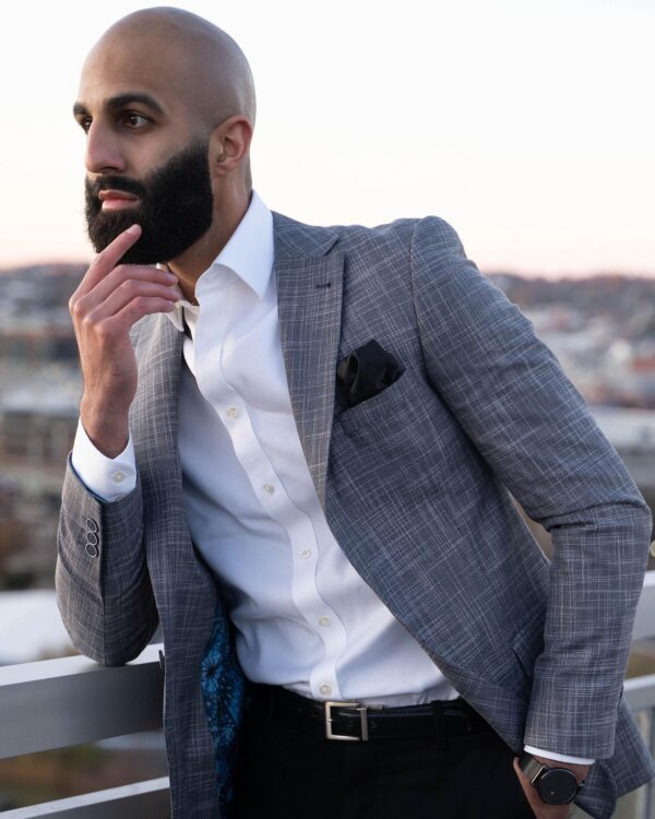 Michaelson Deep Grey Textured Blazer - Image 3