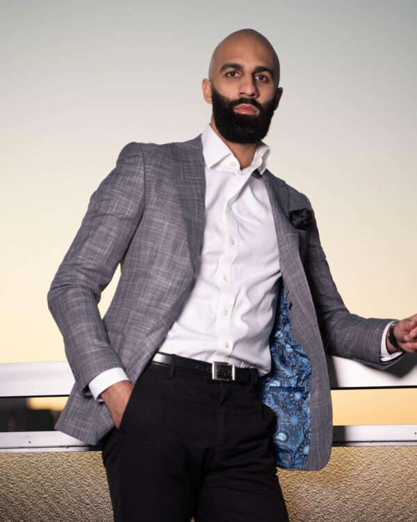 Michaelson Deep Grey Textured Blazer - Image 2