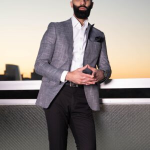 Michaelson Deep Grey Textured Blazer