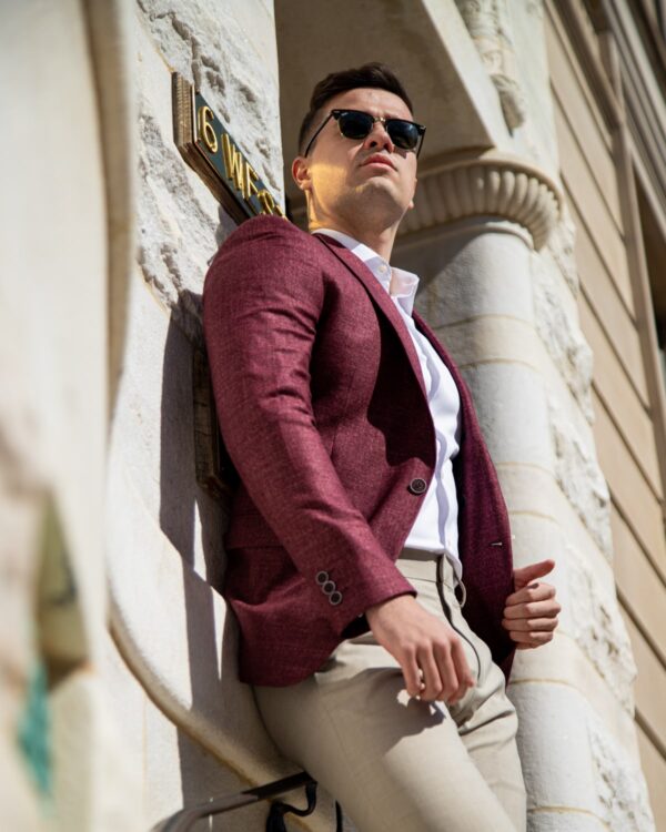 Gianni Bordeaux Blazer - Image 6