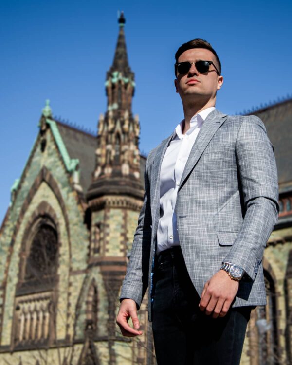 Michaelson Deep Grey Textured Blazer - Image 5