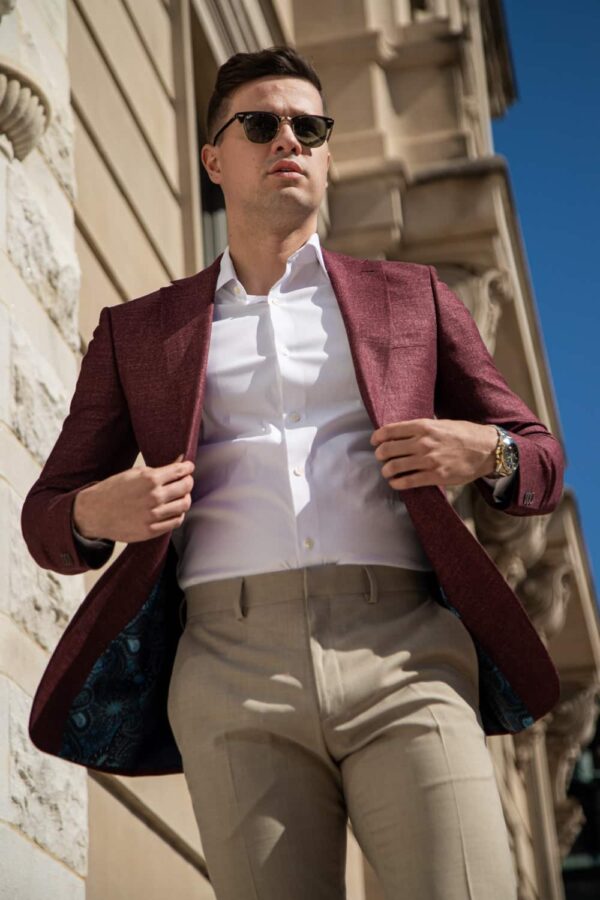 Gianni Bordeaux Blazer - Image 7