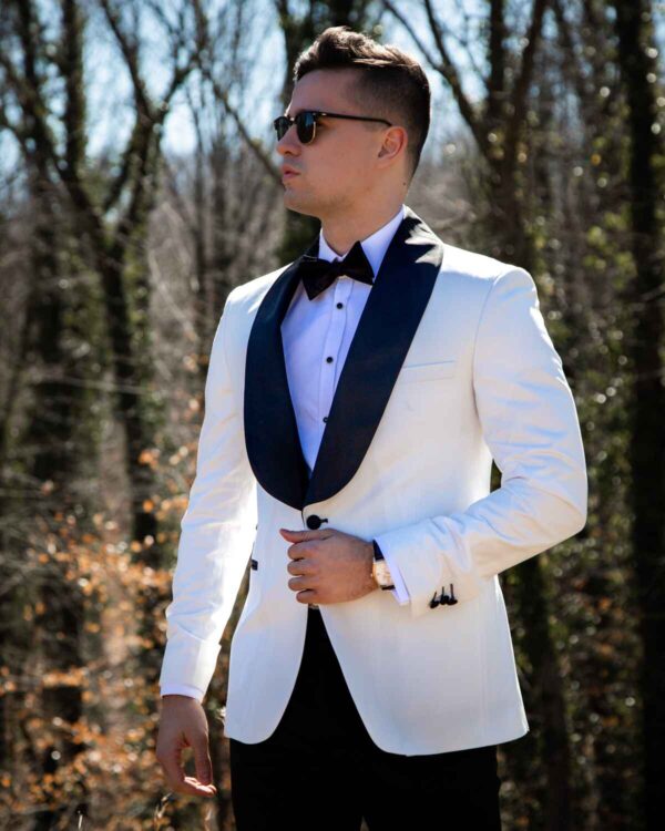 Santorini White Tuxedo - Image 2