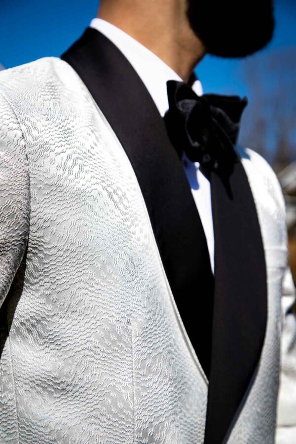 White Double Breasted Tuxedo - Image 2