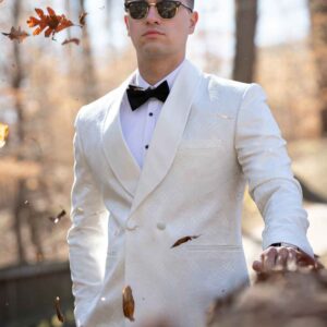 White Double Breasted Tuxedo