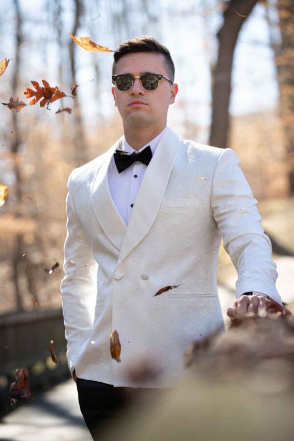 White Double Breasted Tuxedo