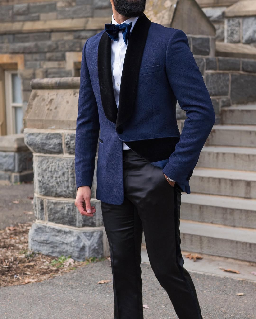 Trenton Blue Jacquard Tux