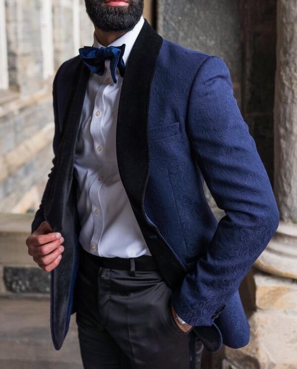 Trenton Blue Jacquard Tux - Image 2