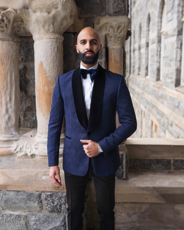 Trenton Blue Jacquard Tux - Image 3