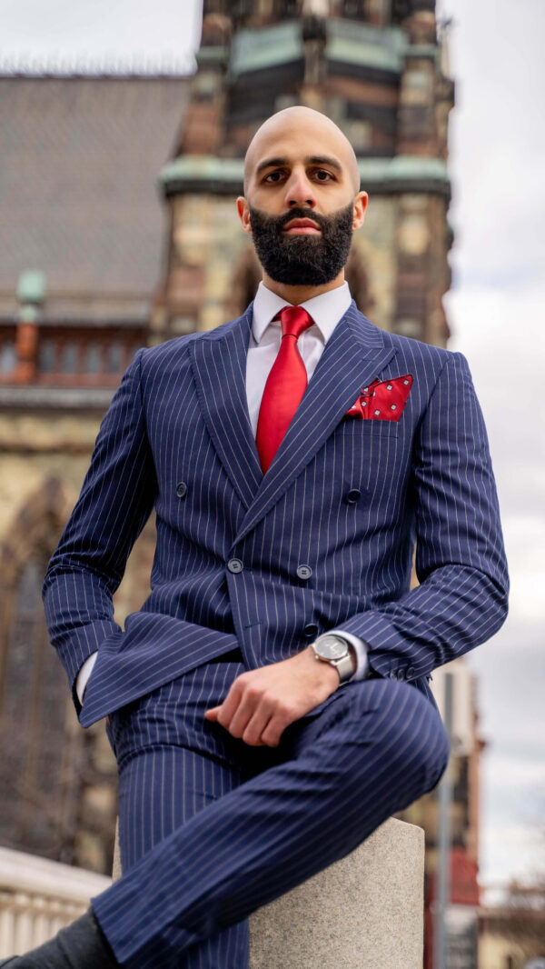 Herman Blue Pinstripe Suit - Image 3