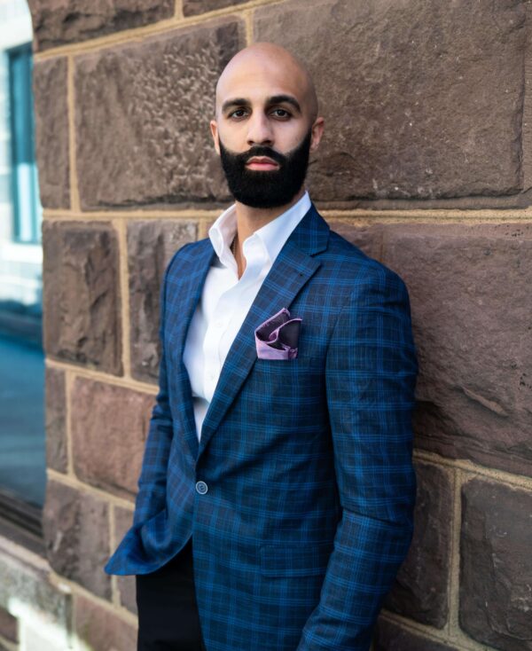 Alfred Navy Windowpane Blazer - Image 7