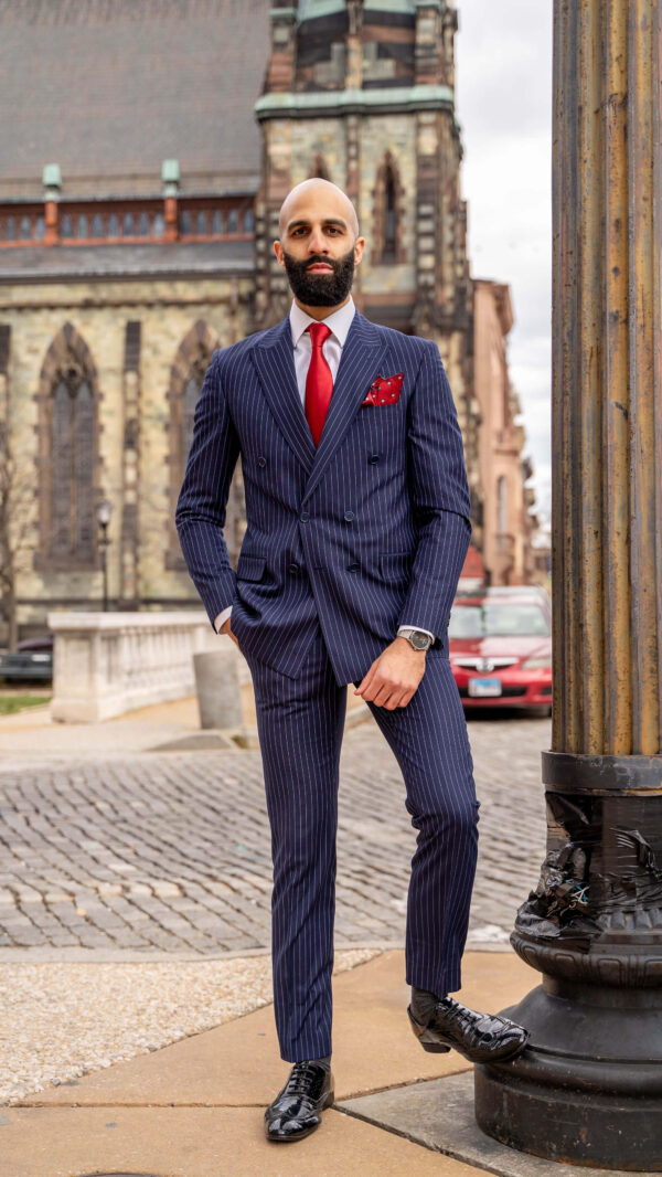 Herman Blue Pinstripe Suit - Image 5