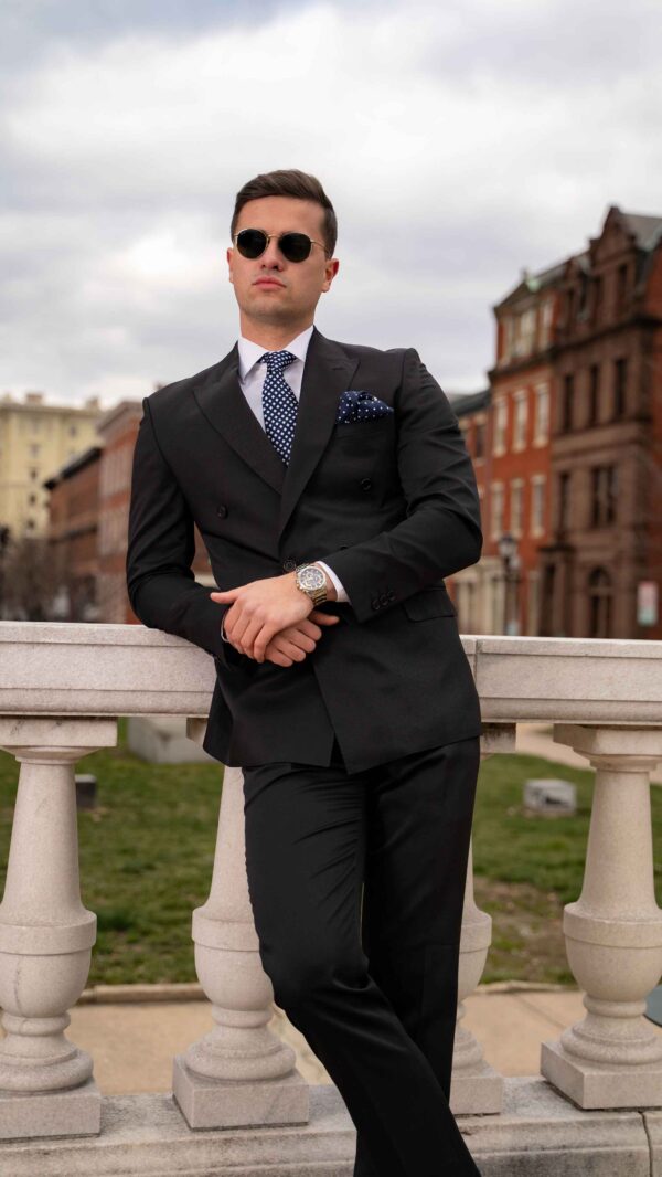 Salvatore Black Grain Suit - Image 5