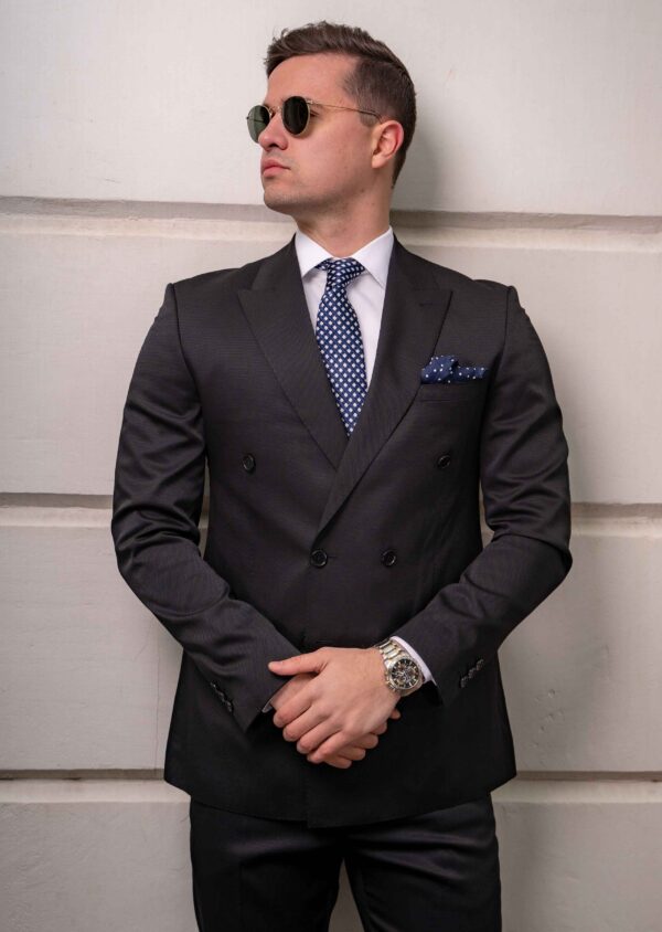 Salvatore Black Grain Suit - Image 6
