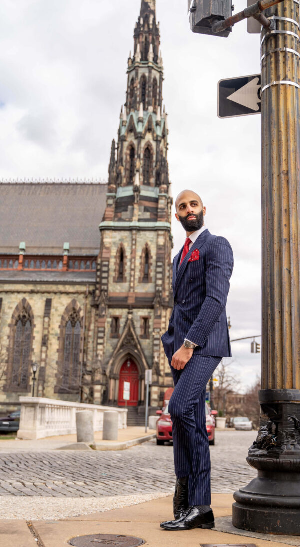 Herman Blue Pinstripe Suit - Image 4
