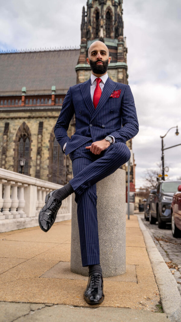 Herman Blue Pinstripe Suit - Image 6