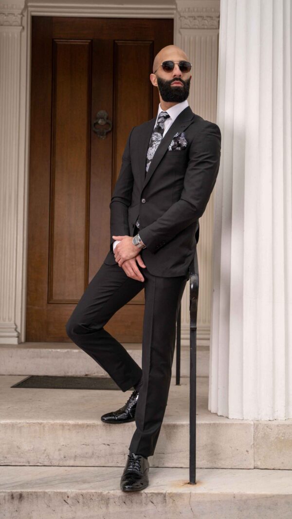 Wesley Black Plain Suit