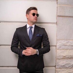 Salvatore Black Grain Suit